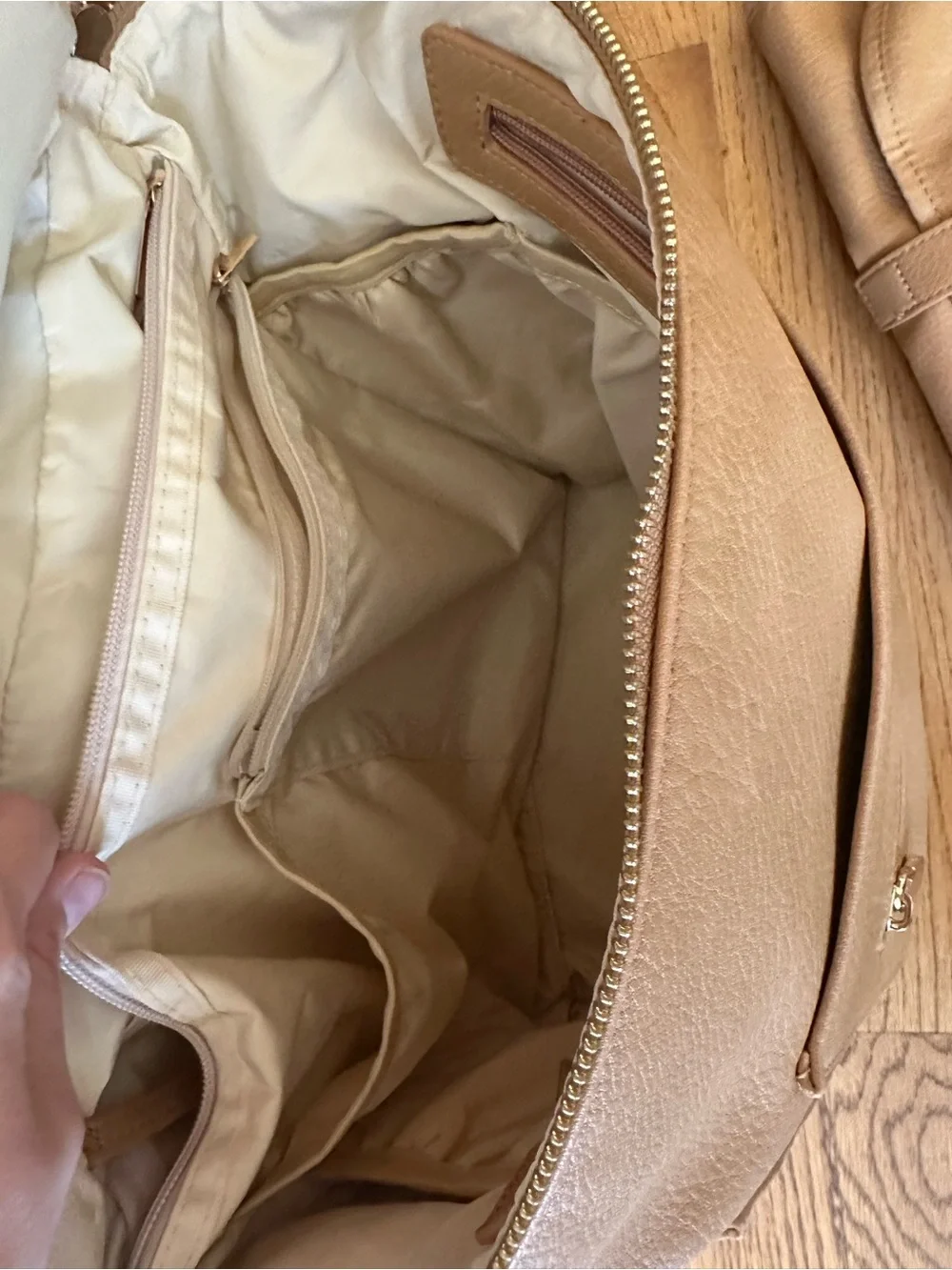 Miss Fong cognac diaper bag